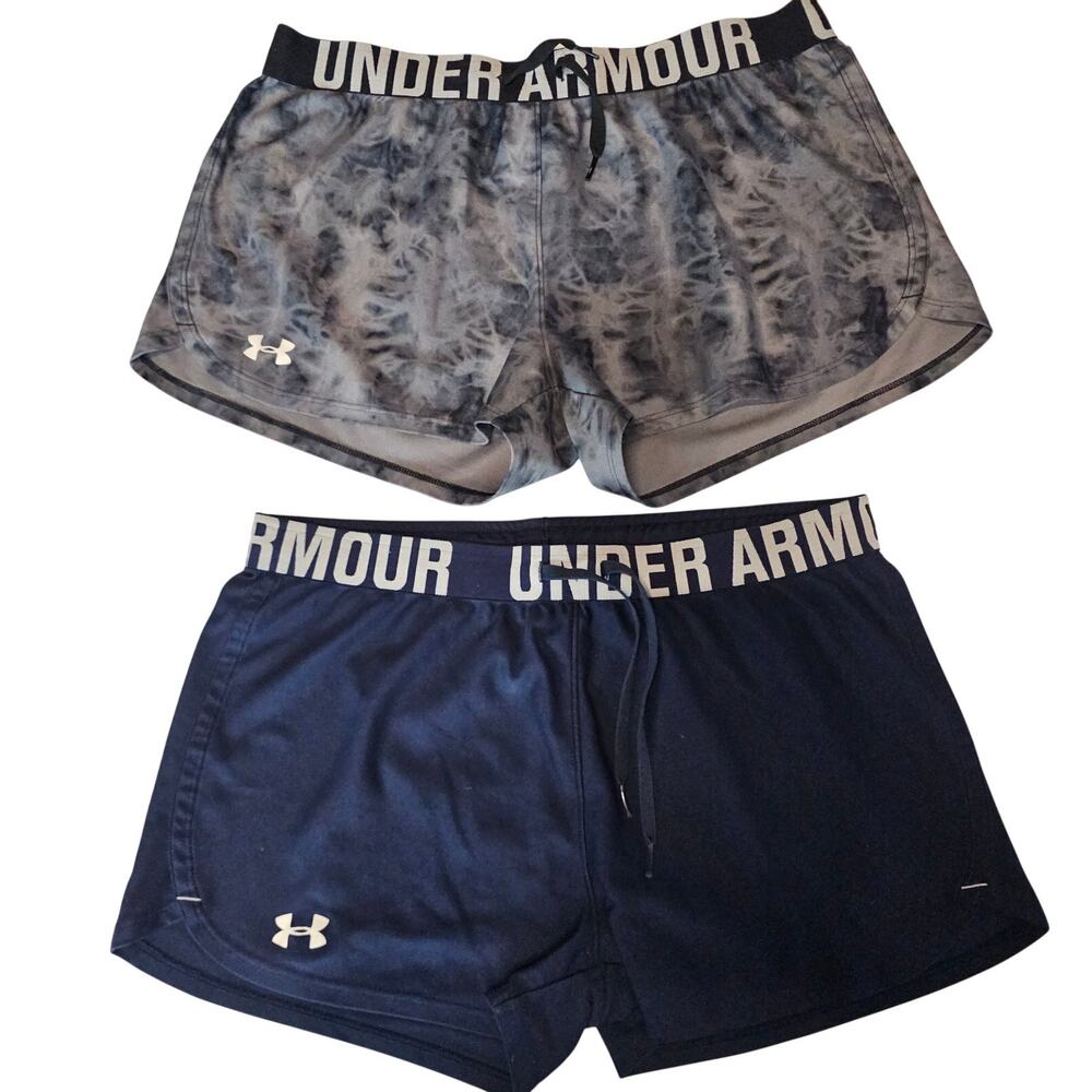 Bundle of 2 Under Armour Play Up athletic shorts loose HeatGear fit M 4207